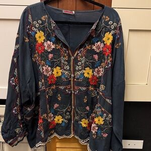 Johnny Was Embroidered Top